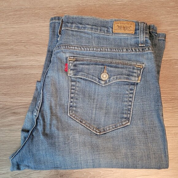 Levi's Jeans 14 S Perfectly Slimming 512 Bootcut Button Flap Medium Light Y2K - Picture 3 of 11